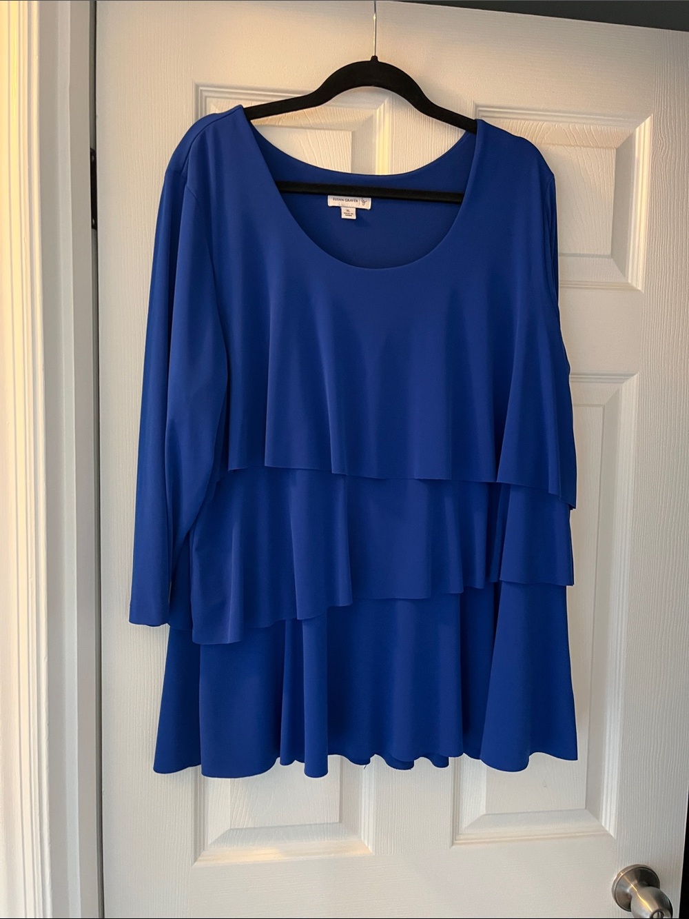 Susan Graver Royal Blue Layered Tunic Top